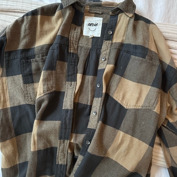 Aerie Plaid Button-Up Flannel Shirt - Picture 1 of 3